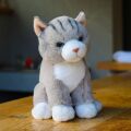 Rappa Plush cat sitting grey 23 cm SOFT COLLECTION, ECO-FRIENDLY